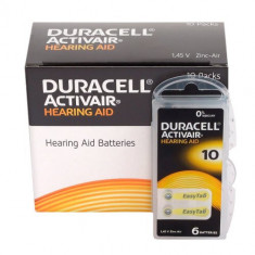 Baterii Duracell 10 PR70 DA10 Zinc-Aer 1,45V Pentru Aparate Auditive Set 60 Baterii foto