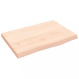 Cumpara ieftin Blat de baie, 60x40x(2-4) cm, lemn masiv netratat