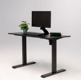 Birou reglaj electric SmartAdjust, cadru negru, inaltime 71-121cm, controler sus/jos, blat negru 120x60 cm, nou, Dab4Office