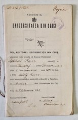 UNIVERSITATEA DIN CLUJ , FACULTATEA DE LITERE , CAIET DE CURSURI , 1920