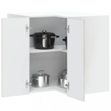 Dulap de Colt Bucatarie Gossi Lucca, Lemn Prelucrat, Gri Beton, 57x57x60 cm, Montaj pe Perete, Depozitare, Design Modern