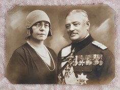 Fotografie General Ernest Brosteanu si sotia Olga + doua documente