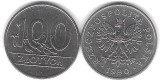 POLONIA 100 ZLOTI / ZLOTYCH 1990 , XF , KM 214