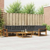 vidaXL Set de canapele de exterior cu pernă 6 pcs Natural și Antracit 3367620
