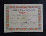 Diploma / premiu 1928 Oravita liceul General Dragalina , premiul 2