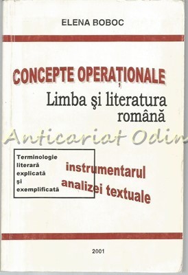 Concepte Operationale. Limba Si Literatura Romana - Elena Boboc foto