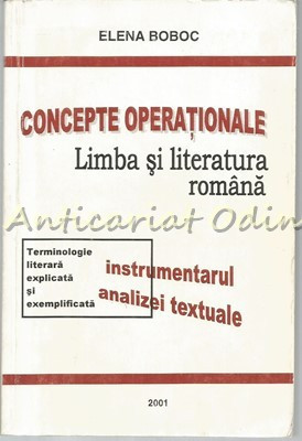 Concepte Operationale. Limba Si Literatura Romana - Elena Boboc
