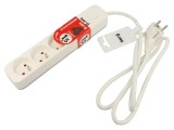 Prelungitor alimentare 4 prize PVC alb 1.5m 16A