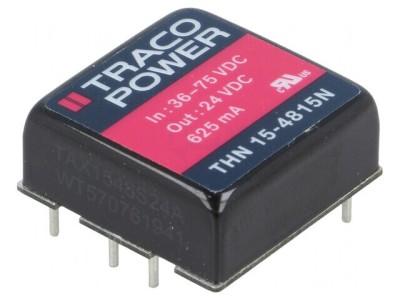Convertor DC/DC 15W 36-75V la 24V 625mA THN 15-4815N foto