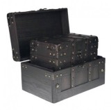 Cumpara ieftin Set Exclusiv de 2 Cufere din Lemn ?i Alam? pentru Bijuterii