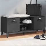 vidaXL Bancă de pantofi &bdquo;VIKEN&rdquo;, negru, 106x35x45 cm, lemn masiv pin