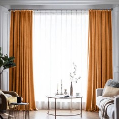 Draperie din catifea blackout cu rejansa din bumbac tip fagure, Madison, 150x225 cm, densitate 700 g/ml, Bronze, 1 buc