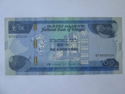 Etiopia 100 Birr 2020 foto