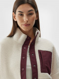Polar sherpa cu guler pentru femei - culoare crem, 4F Sportswear