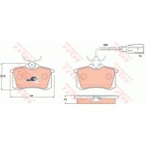 Set placute frana Trw GDB1415, parte montare : Punte spate; Ford Galaxy 1995-2006; Vw Sharan 1995-2010; Seat Alhambra 1996-2010