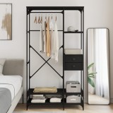 Cumpara ieftin Șifonier cu sertare, negru, 100x40x180 cm, lemn compozit