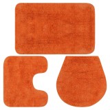 Gossi set covorase de baie, 3 piese, portocaliu, textil