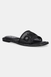 Dkny papuci Badin Logo femei, culoarea negru, K1565205