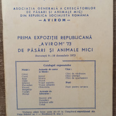 Prima expozitie republicana ,,Avirom " 1973 de pasari si animale mici