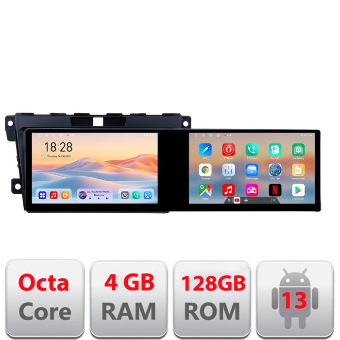 Navigatie Mazda CX-7 2006-2012 Lenovo 8 core 4+64 10.5 inch Incell 1K android Wifi 5Ghz gps internet CarStore Technology