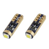 Set 2 becuri auto LED T5 Amio 12V W2x4.6d cu SMD 3030, lumina alba