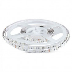 Banda LED SMD5050 V-Tac, 24 V, 5 m, 6400 K, 60 x LED, lumina alb rece foto