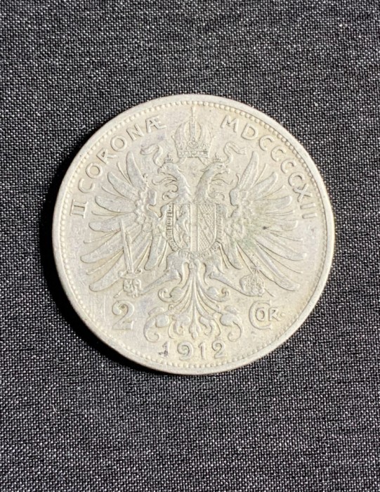 Moneda 2 coroane 1912 Austro-Ungaria argint