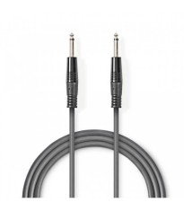 Cablu audio 3m Jack Mono 6.35 mm tata - Jack Mono 6.35 mm tata Nedis foto