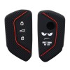 Husa Cheie Auto pentru VW - 3 Butoane, Silicon, Negru, 52651.01, Kwmobile