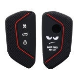 Husa Cheie Auto pentru VW - 3 Butoane, Silicon, Negru, 52651.01, Kwmobile