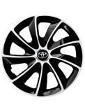 Cumpara ieftin Set 4 Capace Roti Autohelix MSA&reg; potrivite jantelor de 16 inch, pentru Toyota, model Stig Extra Black &amp; White