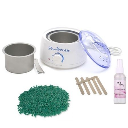 Kit de epilat cu ceara granule Azulen Verde Kit de epilat cu ceara granule Azulen Verde