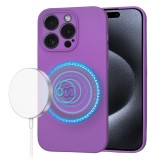 Husa silicon iPhone 15 Pro Techsuit SoftFlex MagSafe, mov