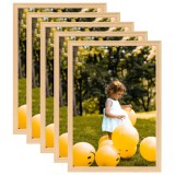 Rame Foto Colaj vidaXL, 5 buc, 70x90 cm, Stejar Deschis, Perete/Masa, Moderne, MDF, Maro
