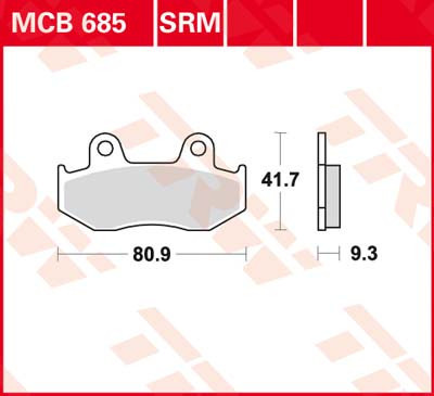 Set placute frana TRW MCB685 - Kawasaki SC 250 Epsilon - Suzuki UX Sixteen 125-150cc - AN 250-400 Burgman 250-400cc foto