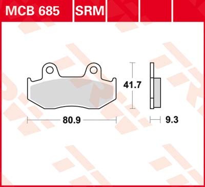 Set placute frana TRW MCB685 - Kawasaki SC 250 Epsilon - Suzuki UX Sixteen 125-150cc - AN 250-400 Burgman 250-400cc