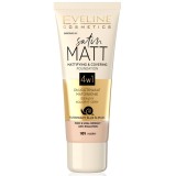Fond de ten Satin Matt Mattifying &amp; Covering 101 Ivory, 30ml, Eveline Cosmetics