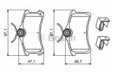 Set placute frana,frana disc TOYOTA AVENSIS Liftback (T22) (1997 - 2003) BOSCH 0 986 494 274