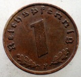 2.498 GERMANIA WWII 1 REICHSPFENNIG 1939 F, Europa, Bronz
