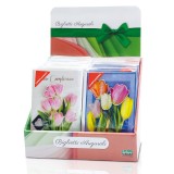 Felicitare 3D Flowers, cu modele asortate, cu detalii in relief, aurii si