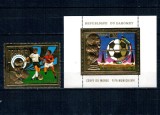 Dahomey 1974 - Campionatul Mondial de fotbal, folio gold, serie si colita neuzata