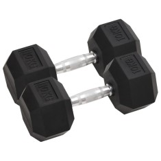 vidaXL Gantere, 2 buc., 20 kg, fonta foto