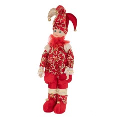 Elf Golden Burgundy cu muzica si miscare 50 cm