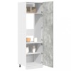 Dulap Frigider Gossi Gri Beton 60x57x207cm Lemn Prelucrat Depozitare Bucatarie Rafturi