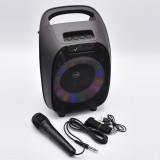 Boxa portabila karaoke, USB, Bluetooth, 12W, Radio FM, Microfon, Led Speaker &ndash;