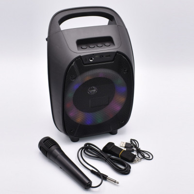 Boxa portabila karaoke, USB, Bluetooth, 12W, Radio FM, Microfon, Led Speaker &amp;ndash; foto