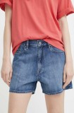 G-Star pantaloni scurți jeans femei, uni, high waist