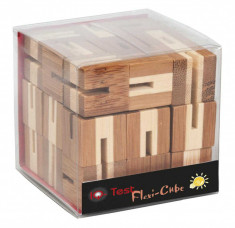 Joc logic puzzle 3D din bambus Flexi-cub-Fridolin foto