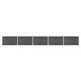 VidaXL Set de panouri de gard, negru, 872 x 105 cm, WPC