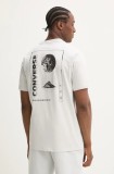 Converse tricou din bumbac bărbați, culoarea gri, cu imprimeu, 10027367-A03